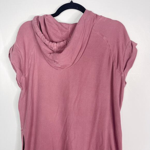 ATM Anthony Thomas Melillo XS Pink Pima Cotton Hoodie Dress Oversized Pockets - Picture 6 of 11